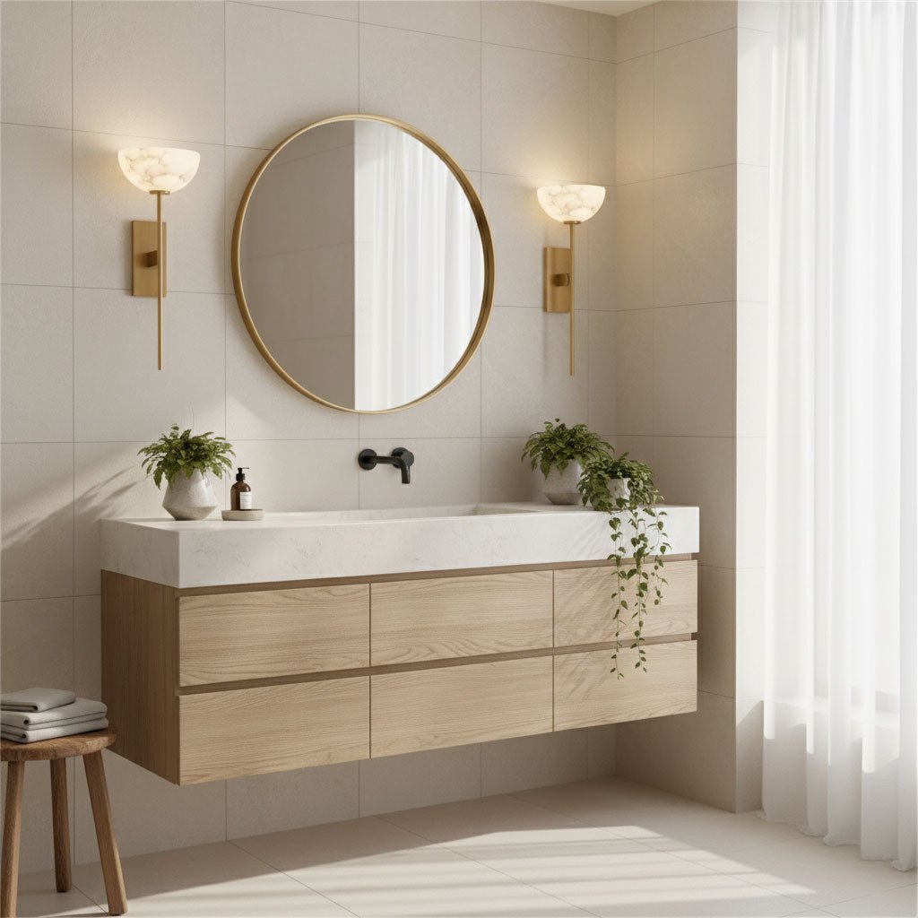 Alabaster Cup Wall Lamp - Vakkerlight