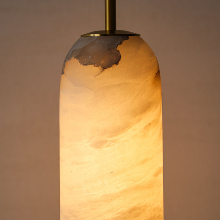 Alabaster Cylinder Pendant Light