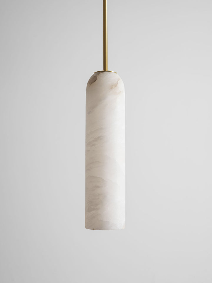Alabaster Cylinder Pendant Light