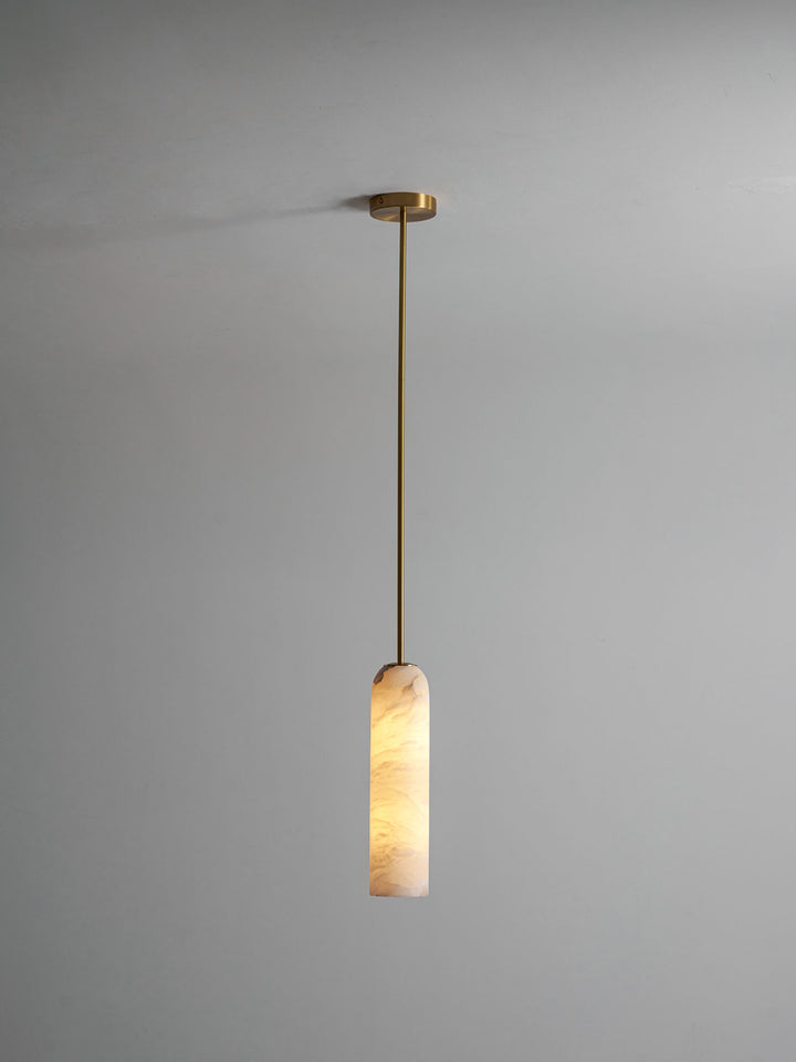Alabaster Cylinder Pendant Light