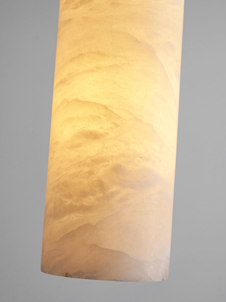 Alabaster Cylinder Pendant Light