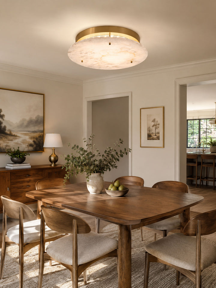 Alabaster Disc Ceiling Lamp - Vakkerlight