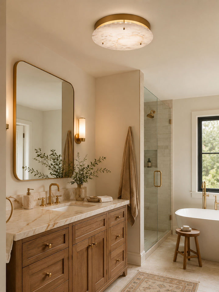 Alabaster Disc Ceiling Lamp - Vakkerlight