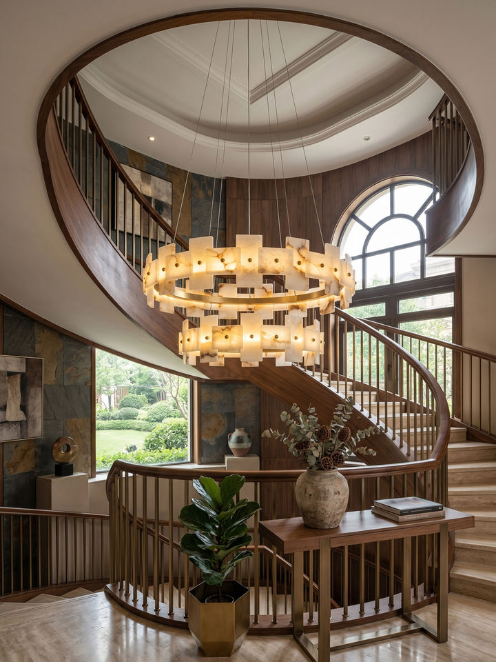 Alabaster Avalon Halo Chandelier - Vakkerlight