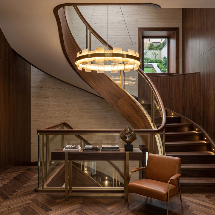 Alabaster Avalon Halo Chandelier - Vakkerlight