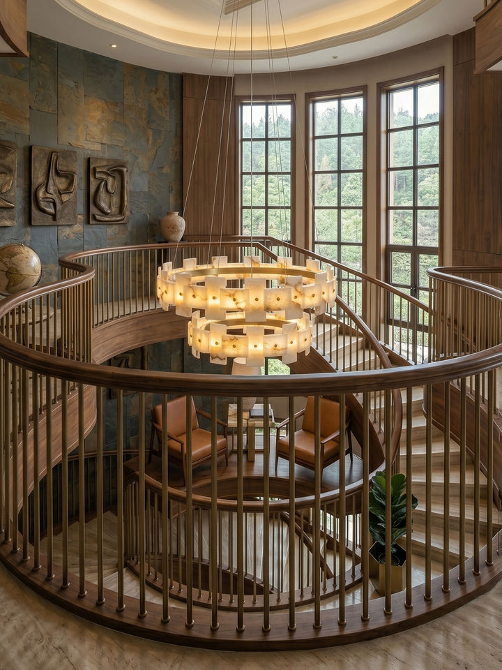 Alabaster Avalon Halo Chandelier - Vakkerlight