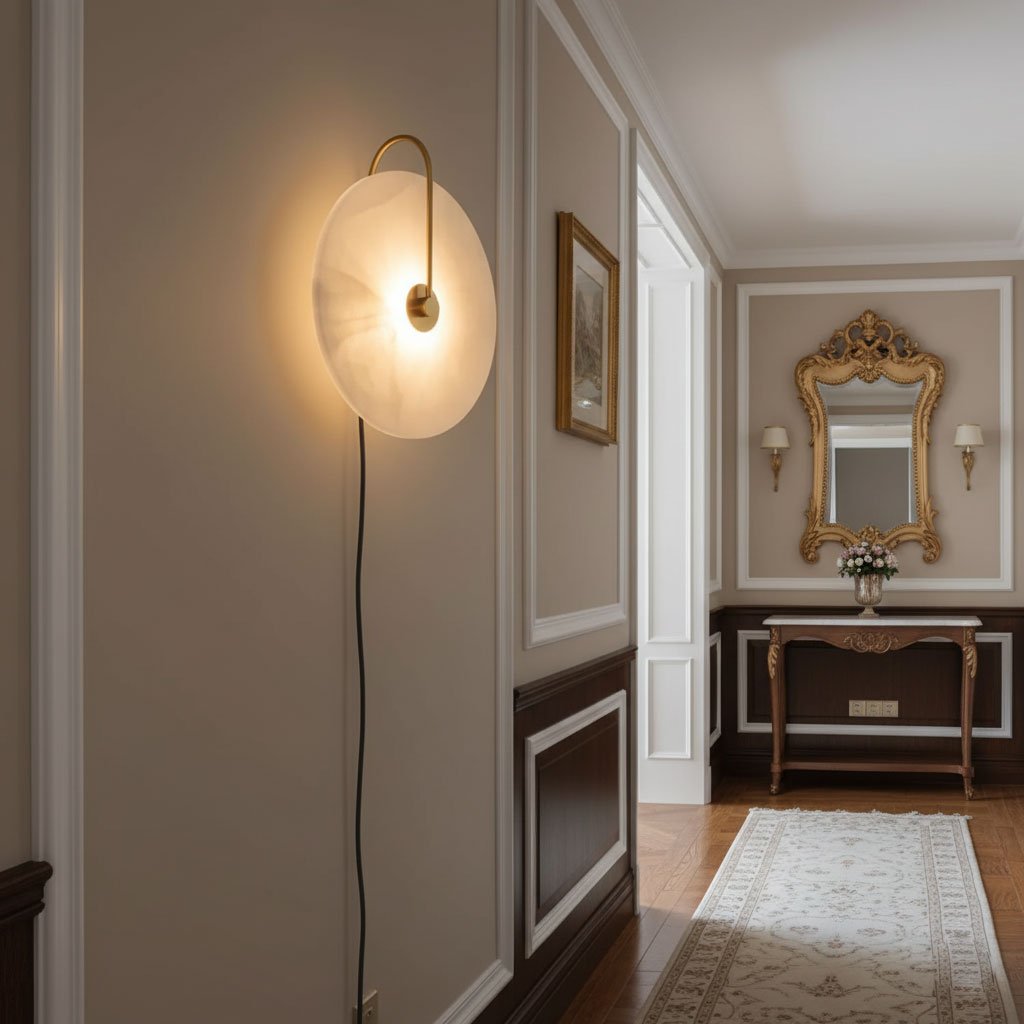 Alabaster LED Plug - In Wall Lamp - Vakkerlight