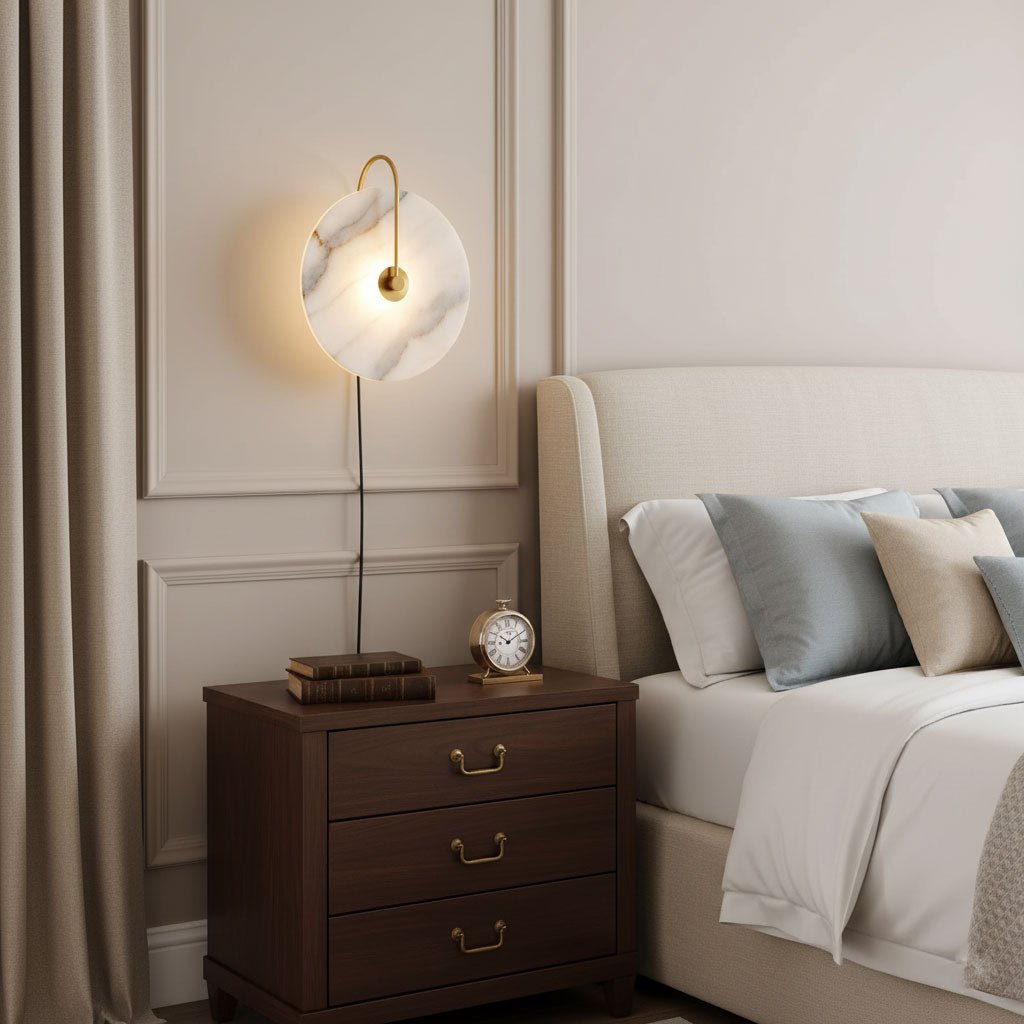 Alabaster LED Plug - In Wall Lamp - Vakkerlight