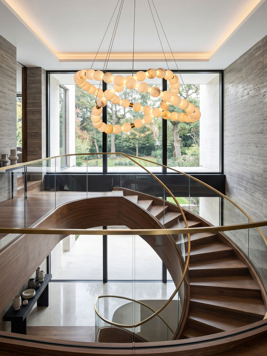 Alabaster Orb Ring Chandelier - Vakkerlight