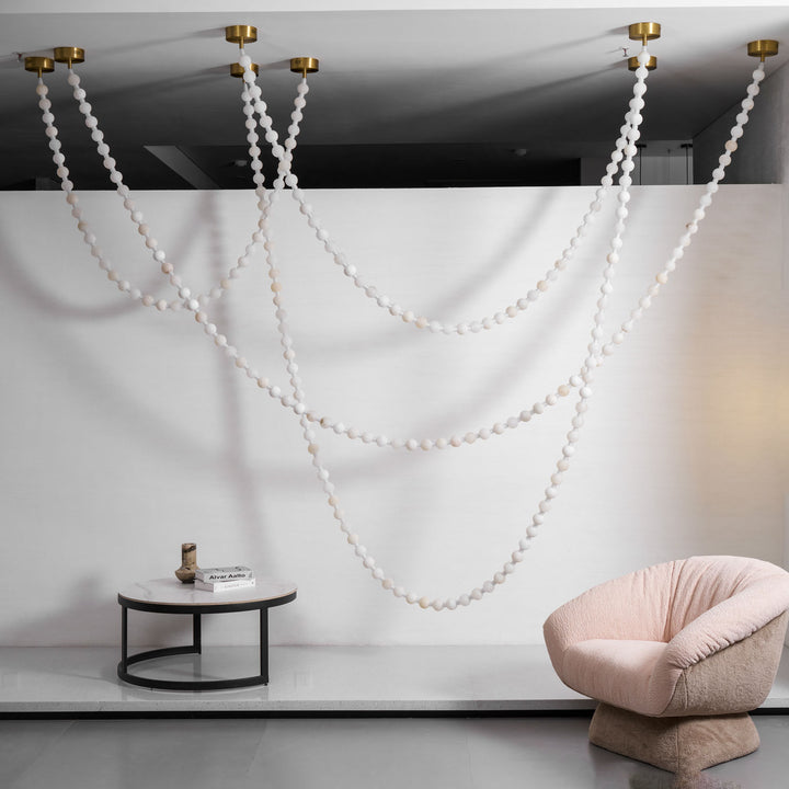 Alabaster Pearl Necklace Chandelier - Vakkerlight