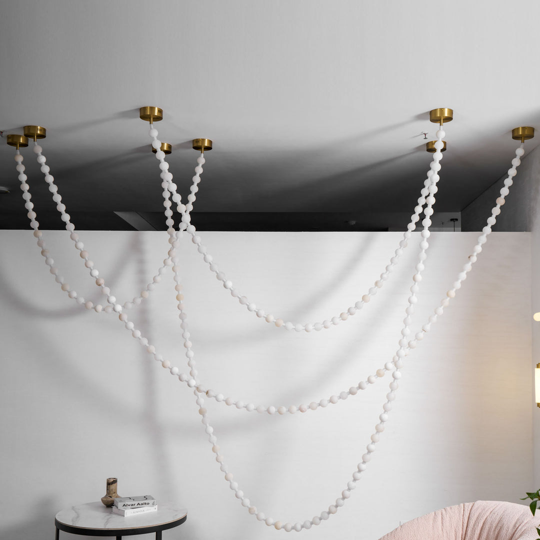 Alabaster Pearl Necklace Chandelier - Vakkerlight