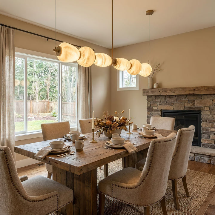 Alabaster Pebble Linear Chandelier - Vakkerlight