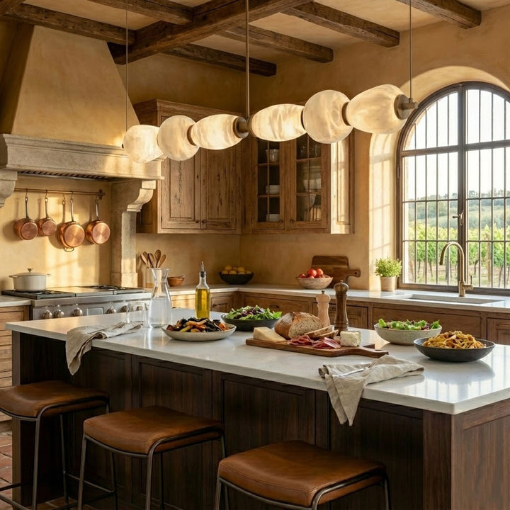 Alabaster Pebble Linear Chandelier - Vakkerlight