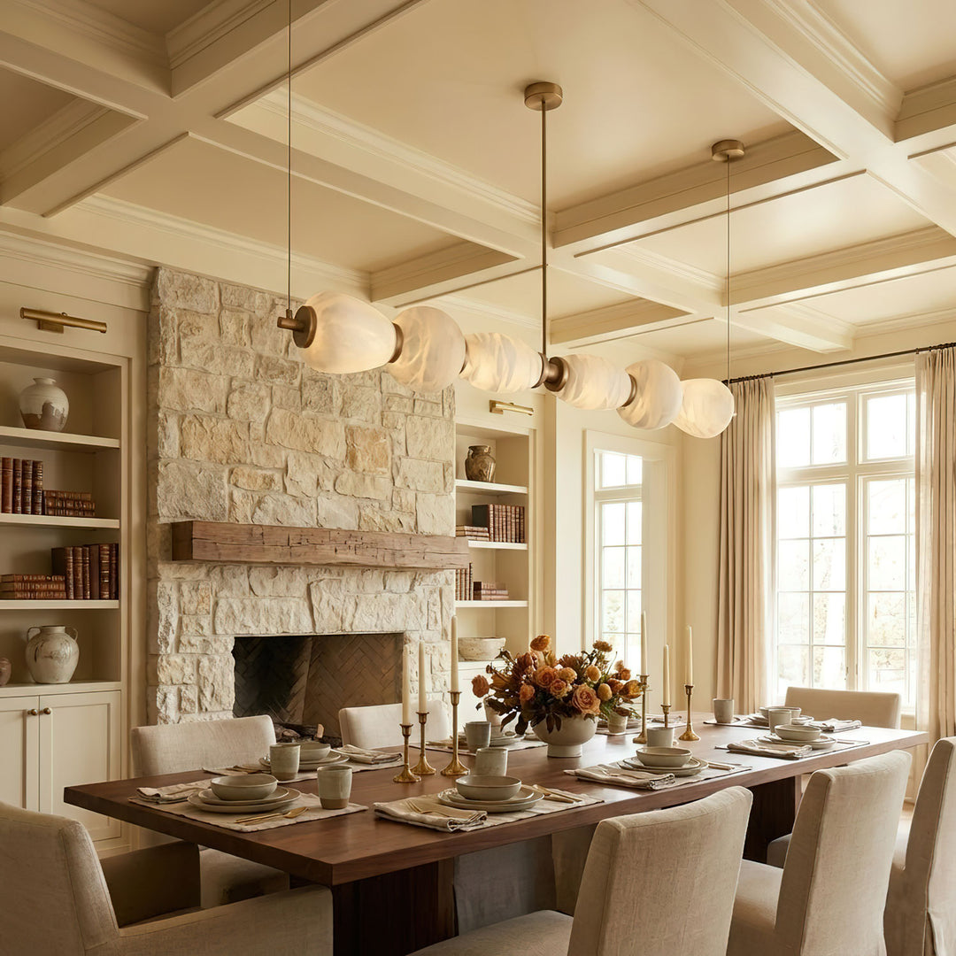 Alabaster Pebble Linear Chandelier - Vakkerlight