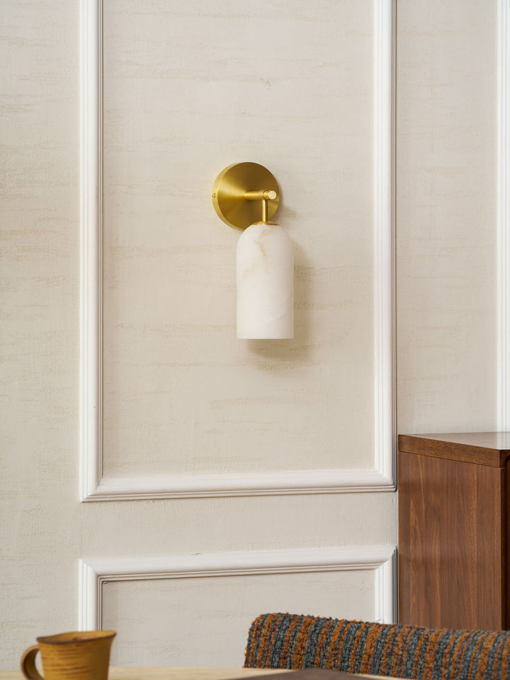 Alabaster Pillar Alabaster Wall Sconce - Vakkerlight