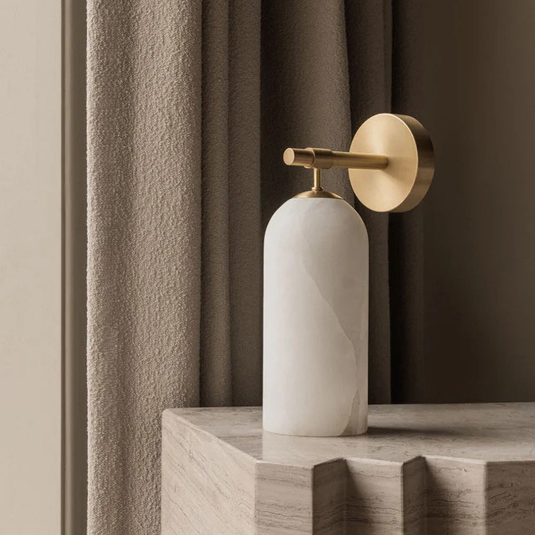 Alabaster Pillar Wall Sconce - Vakkerlight