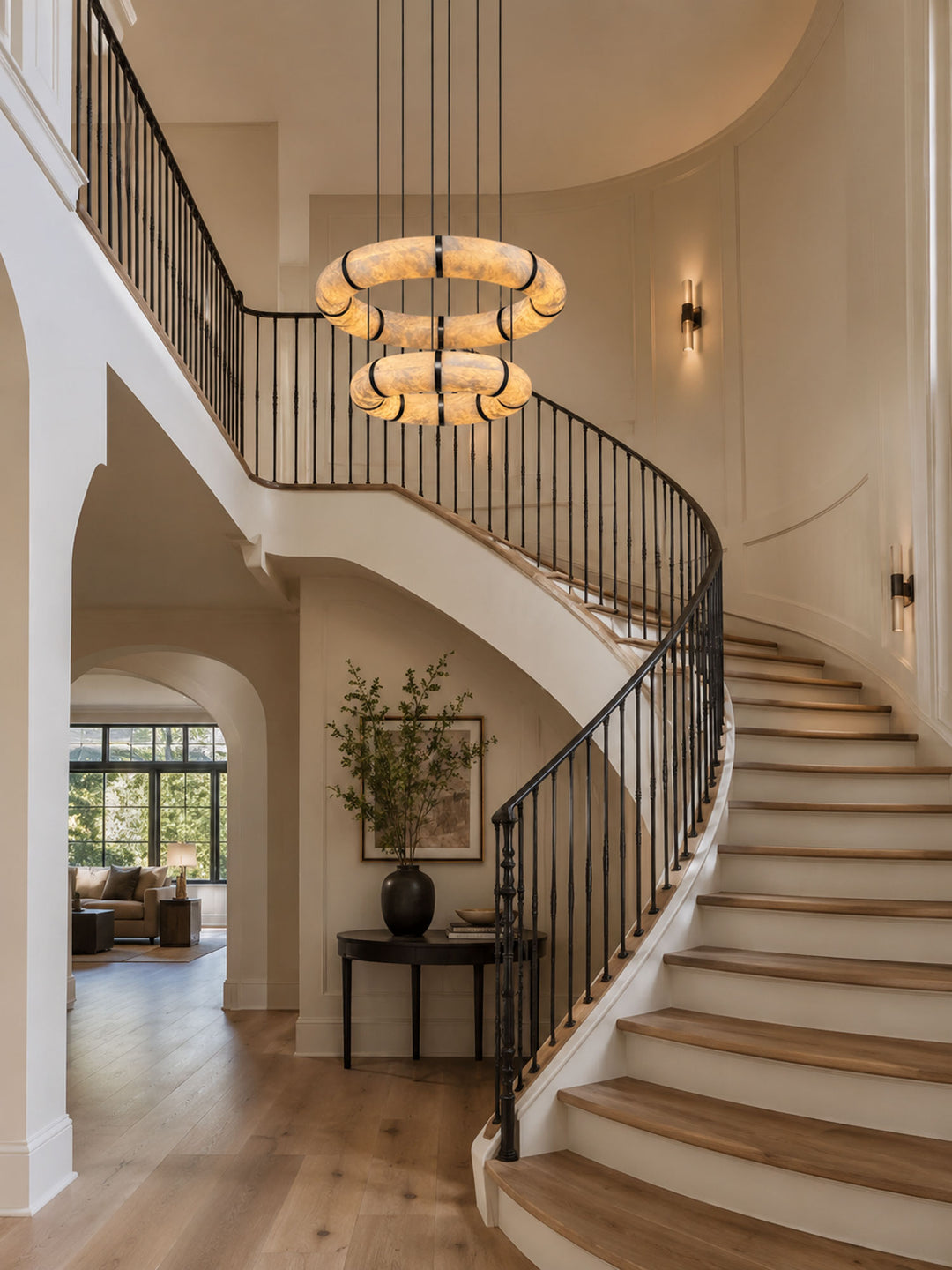 Alabaster Torus Ring Chandelier - Vakkerlight