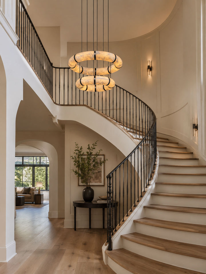 Alabaster Torus Ring Chandelier - Vakkerlight