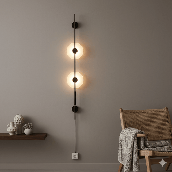 Alabaster Vertical Plug - in Wall Sconce - Vakkerlight