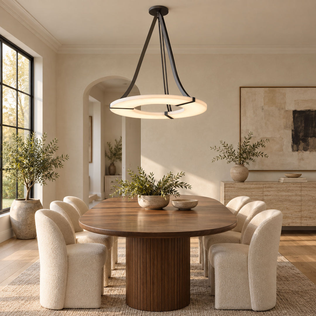 Alabaster Halo Pendant Light
