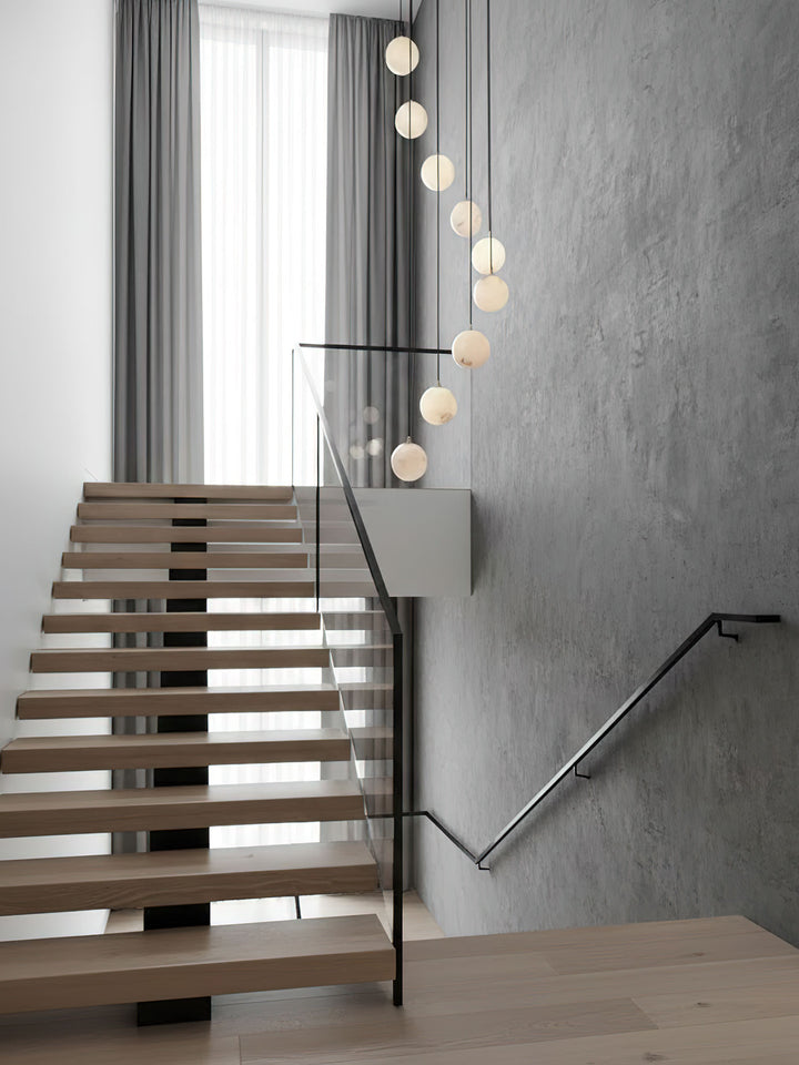 Alabaster Balls Cluster Chandelier - Vakkerlight