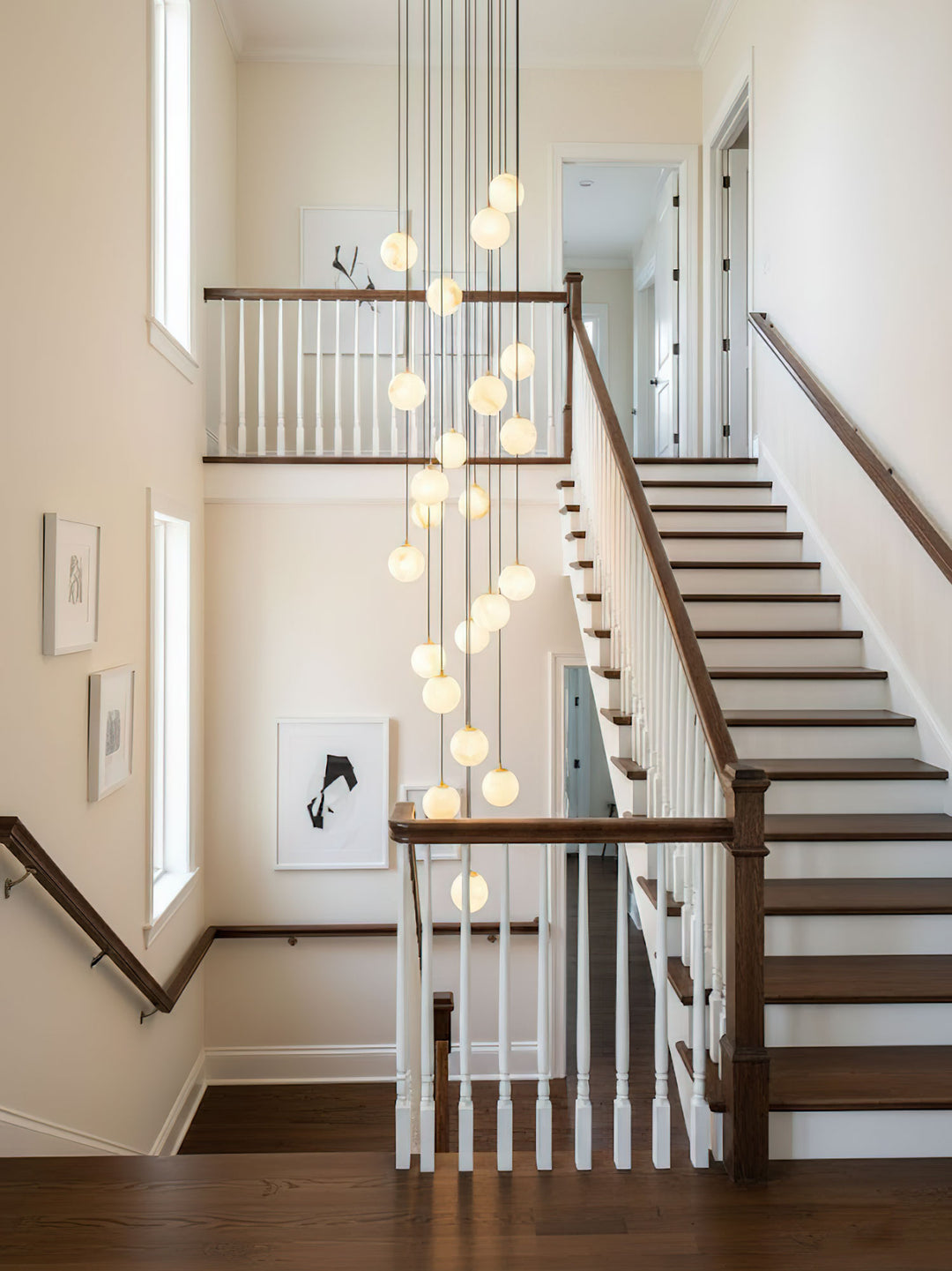 Alabaster Balls Cluster Chandelier - Vakkerlight