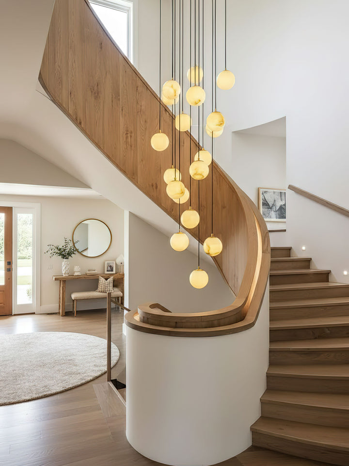 Alabaster Balls Cluster Chandelier - Vakkerlight