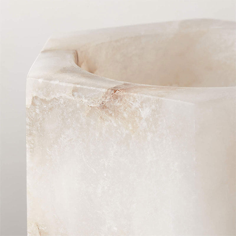Alabaster Cube Candle Holder - Vakkerlight