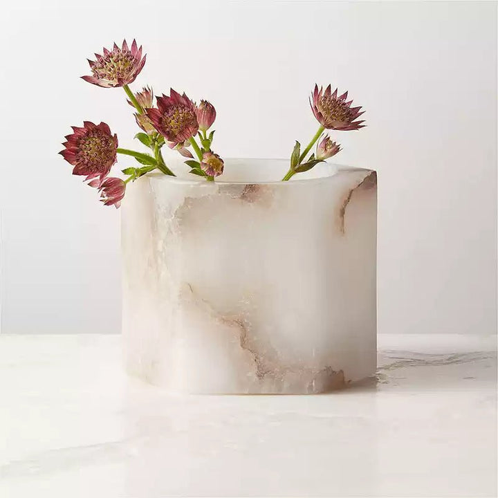 Alabaster Cube Candle Holder - Vakkerlight
