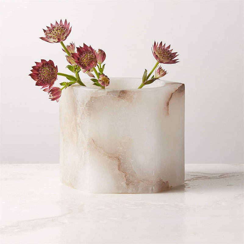 Alabaster Cube Candle Holder - Vakkerlight