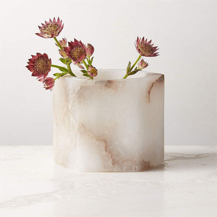 Alabaster Cube Candle Holder - Vakkerlight