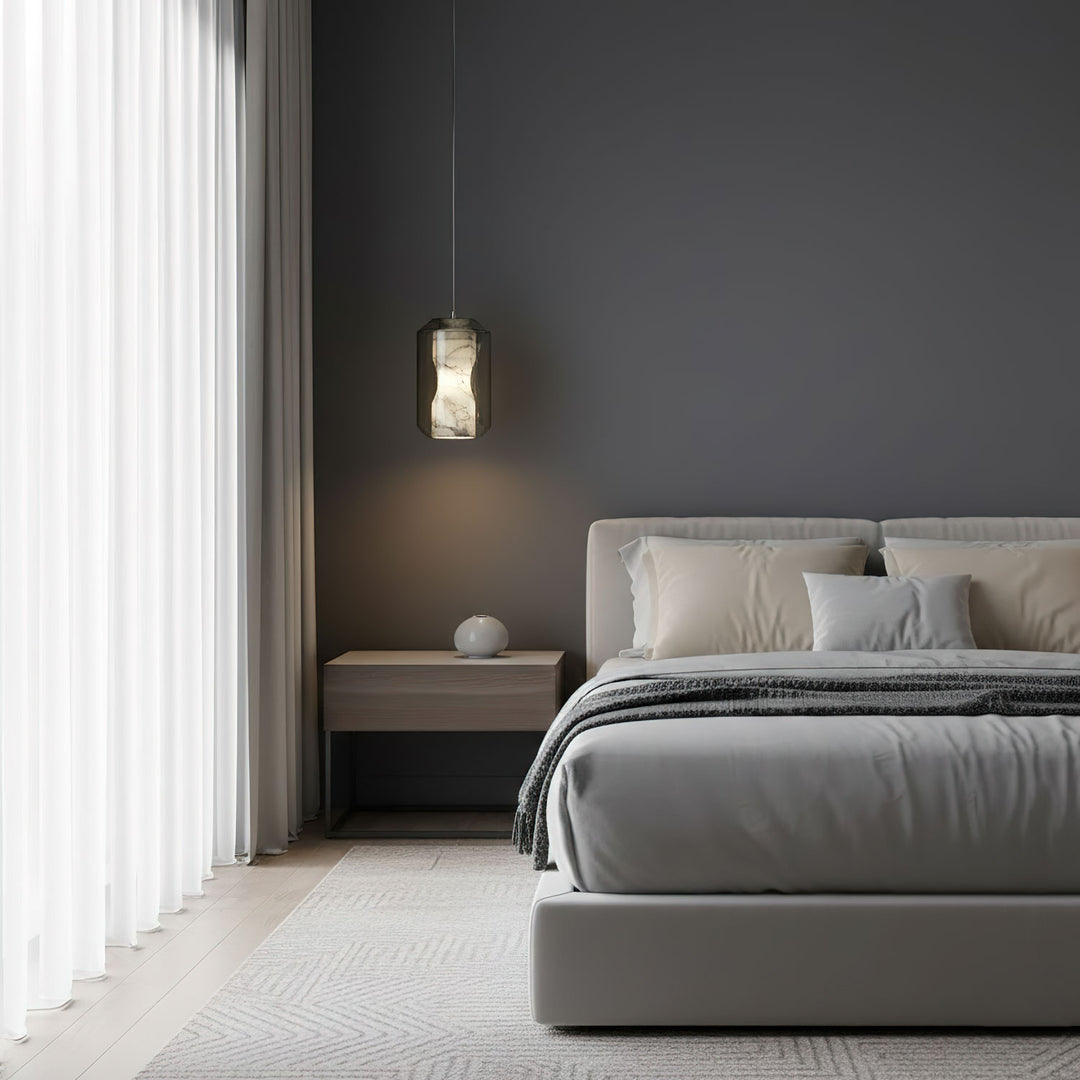 Alabaster Glass Cylinder Pendant Light - Vakkerlight