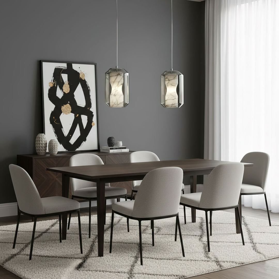 Alabaster Glass Cylinder Pendant Light - Vakkerlight