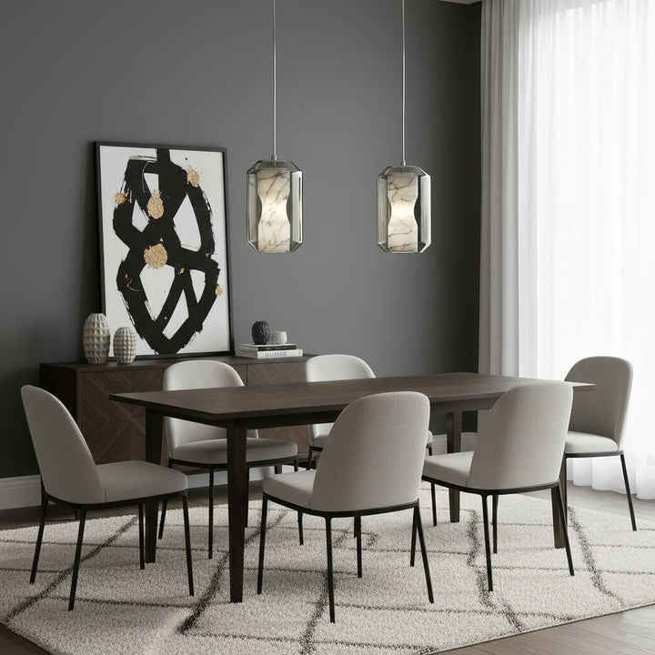 Alabaster Glass Cylinder Pendant Light - Vakkerlight