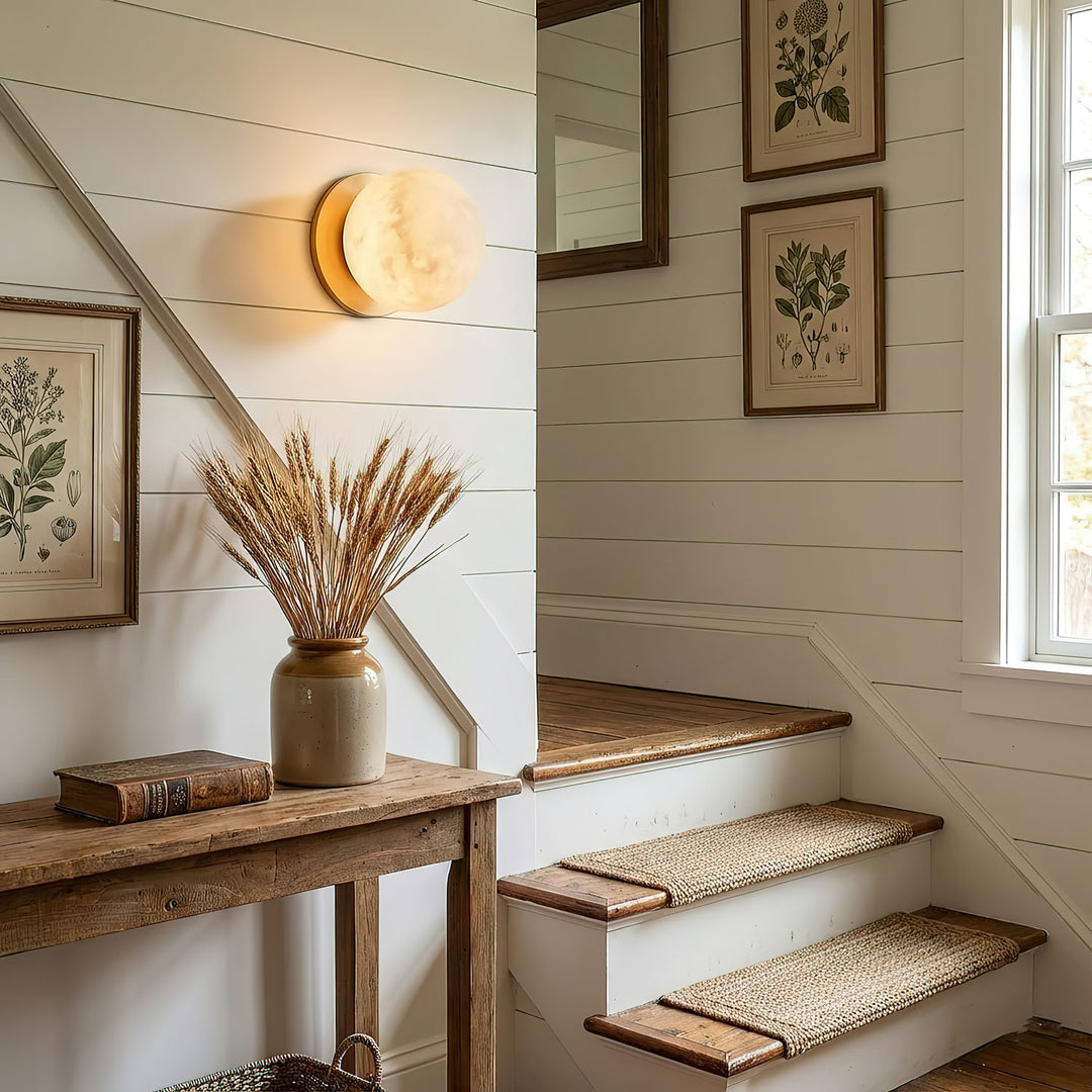 Alabaster Mini Orb Wall Lamp