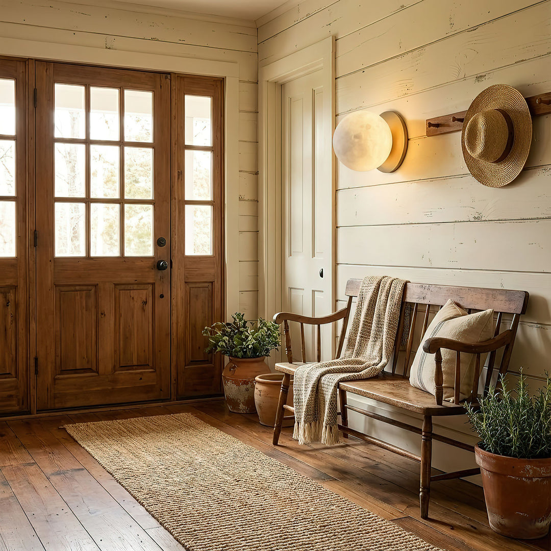 Alabaster Mini Orb Wall Lamp