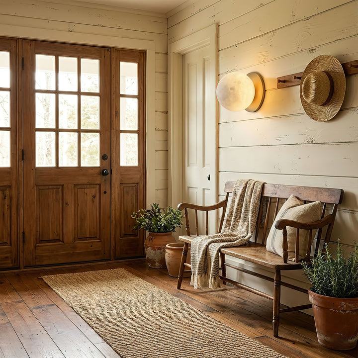 Alabaster Mini Orb Wall Lamp