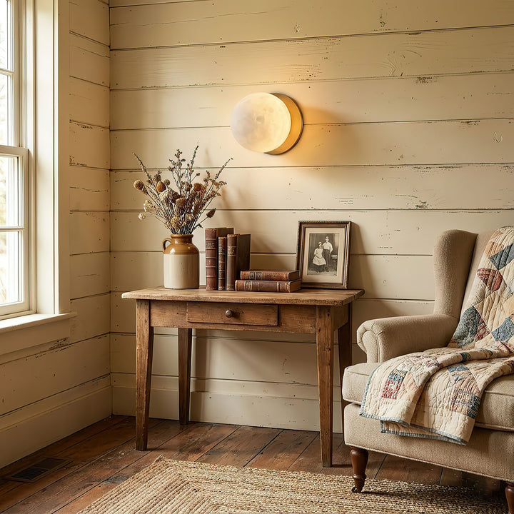 Alabaster Mini Orb Wall Lamp