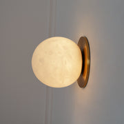 Alabaster Mini Orb Wall Lamp