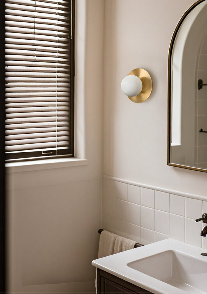 Round Alabaster Orb Sconce - Vakkerlight