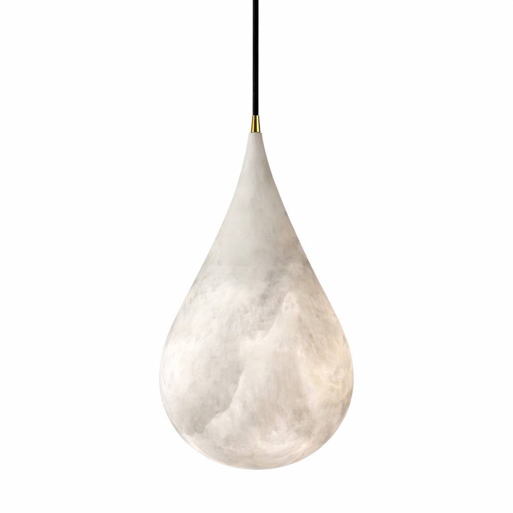 Alabaster Raindrop Pendant Light