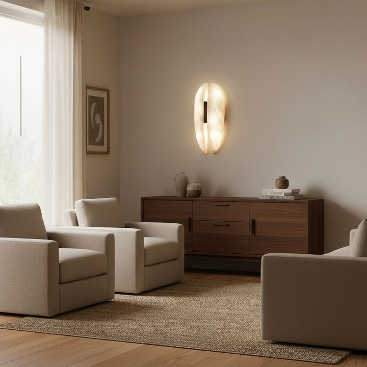 Alabaster Veil Wall Sconce - Vakkerlight