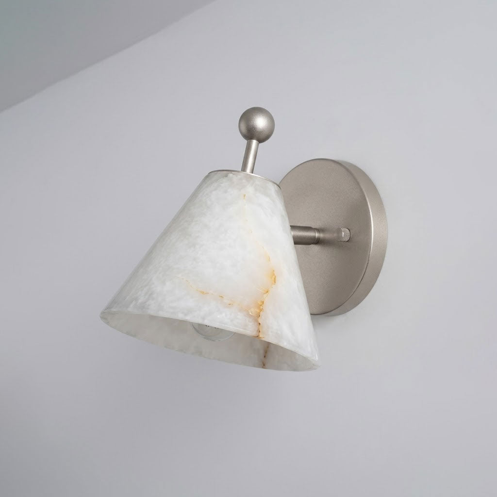 Alabaster Angled Wall Sconce