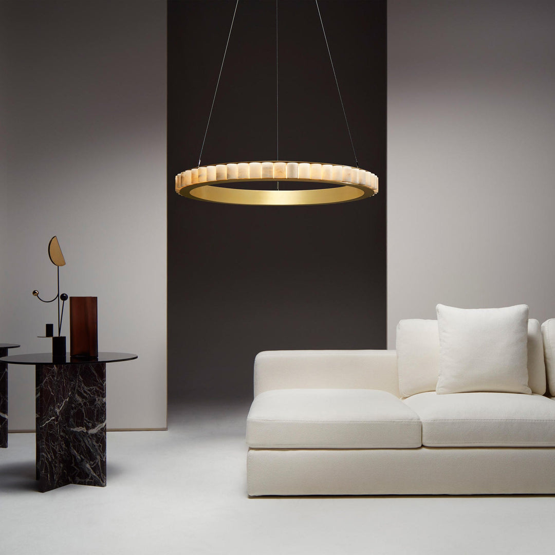 Alabaster Avalon Halo Chandelier - Vakkerlight