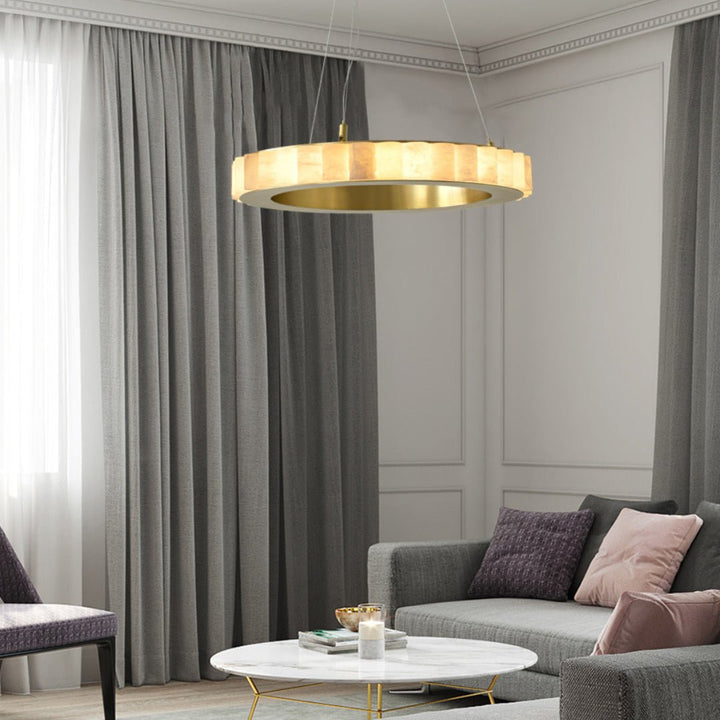 Alabaster Avalon Halo Chandelier - Vakkerlight