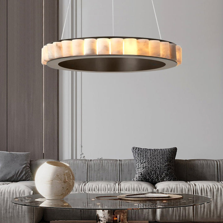 Alabaster Avalon Halo Chandelier - Vakkerlight