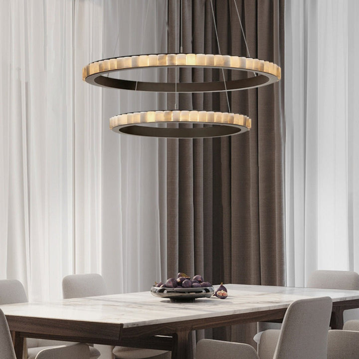 Alabaster Avalon Halo Chandelier - Vakkerlight