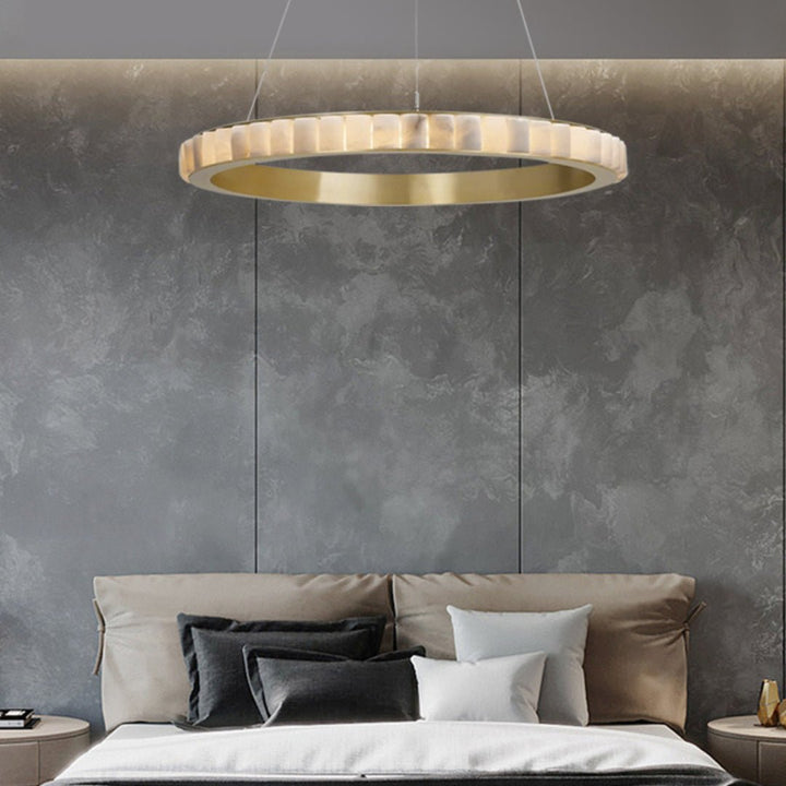 Alabaster Avalon Halo Chandelier - Vakkerlight