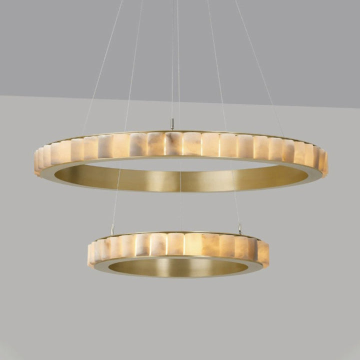 Alabaster Avalon Halo Chandelier - Vakkerlight