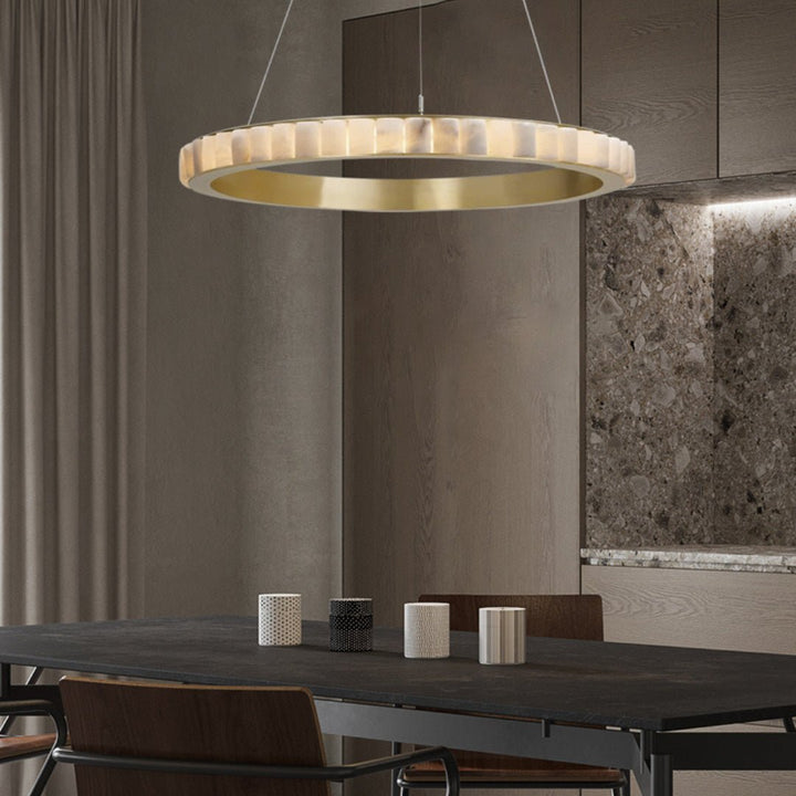 Alabaster Avalon Halo Chandelier - Vakkerlight